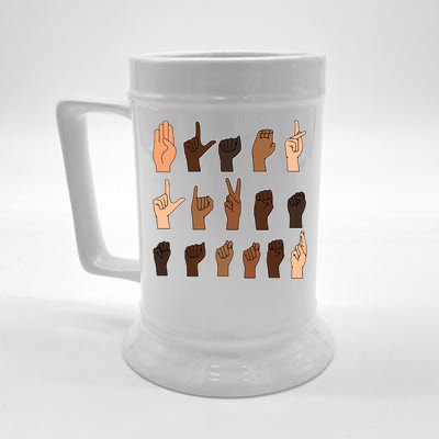 Black Lives Matter Sign Language Beer Stein