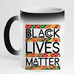 Black Lives Matter Traditional Colors 11oz Black Color Changing Mug