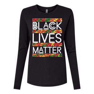 Black Lives Matter Traditional Colors Womens Cotton Relaxed Long Sleeve T-Shirt