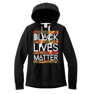 Black Lives Matter Traditional Colors Women's Fleece Hoodie