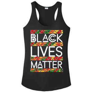 Black Lives Matter Traditional Colors Ladies PosiCharge Competitor Racerback Tank