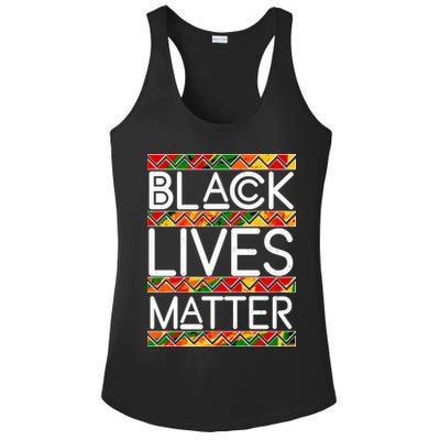 Black Lives Matter Traditional Colors Ladies PosiCharge Competitor Racerback Tank