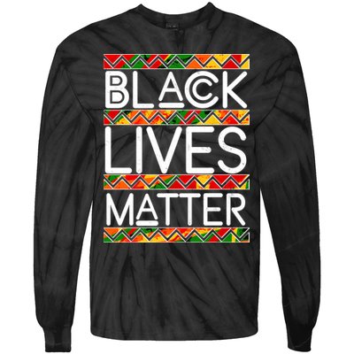 Black Lives Matter Traditional Colors Tie-Dye Long Sleeve Shirt