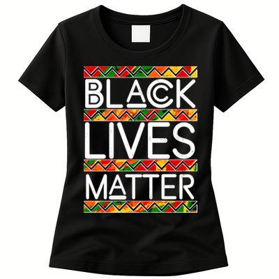 Black Lives Matter Traditional Colors Womens T-Shirt