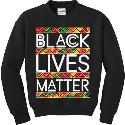 Black Lives Matter Traditional Colors Kids Sweatshirt