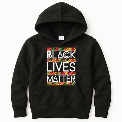 Black Lives Matter Traditional Colors Kids Hoodie