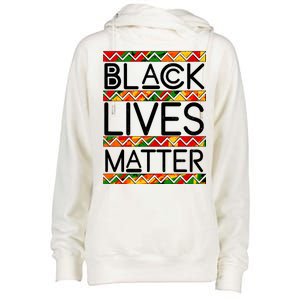 Black Lives Matter Traditional Colors Womens Funnel Neck Pullover Hood