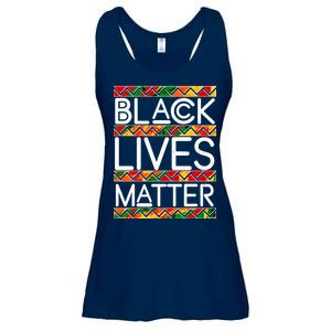 Black Lives Matter Traditional Colors Ladies Essential Flowy Tank