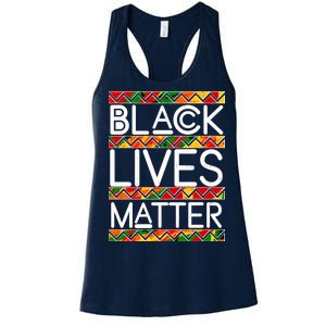 Black Lives Matter Traditional Colors Women's Racerback Tank