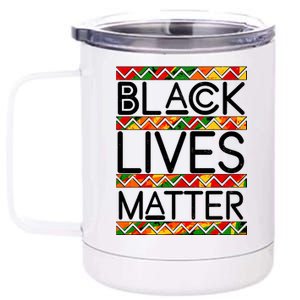 Black Lives Matter Traditional Colors 12 oz Stainless Steel Tumbler Cup