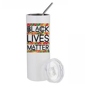 Black Lives Matter Traditional Colors Stainless Steel Tumbler