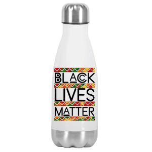 Black Lives Matter Traditional Colors Stainless Steel Insulated Water Bottle