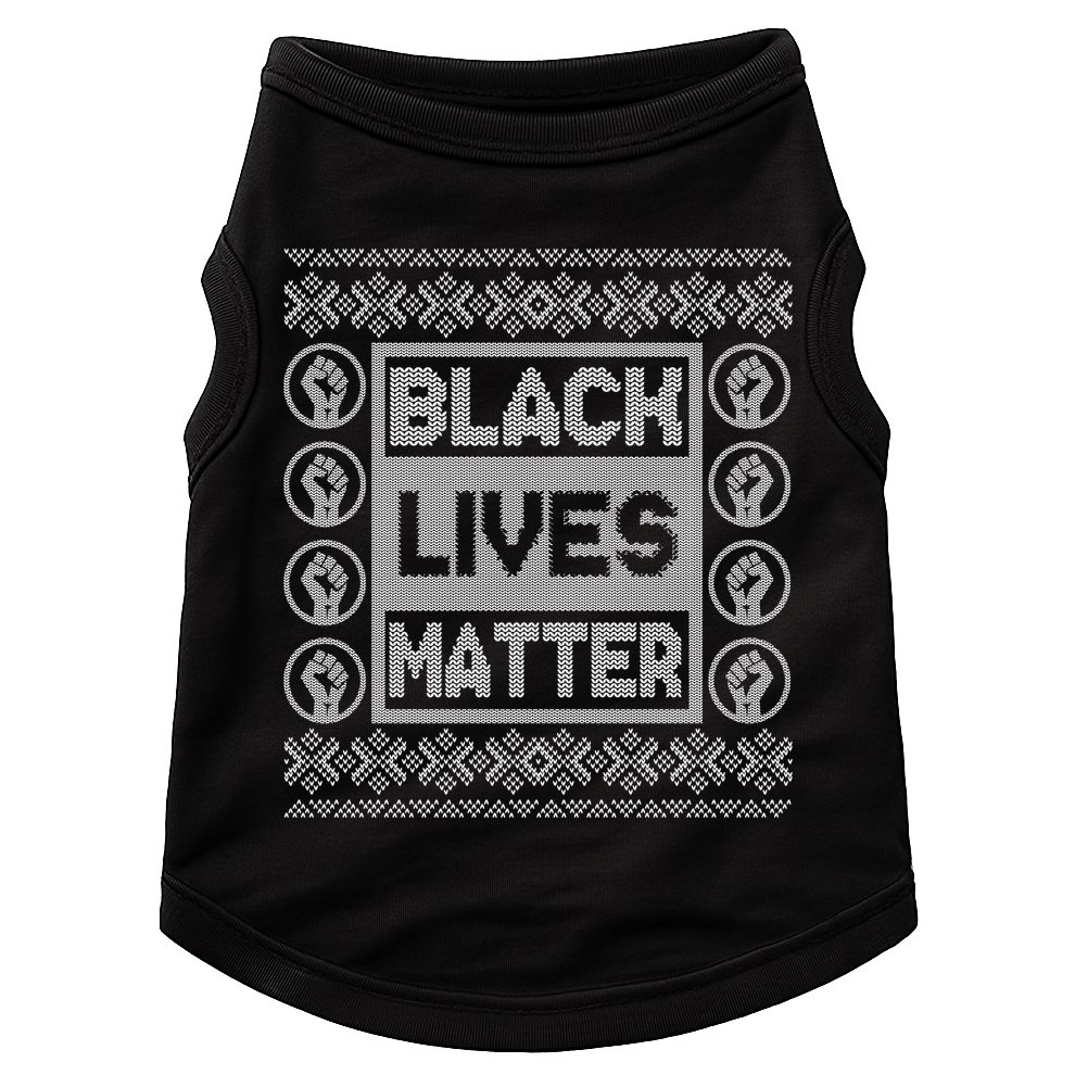 Black Lives Matter Ugly Christmas Sweater Doggie Tank