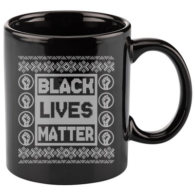 Black Lives Matter Ugly Christmas Sweater 11oz C Handle Ceramic Mug
