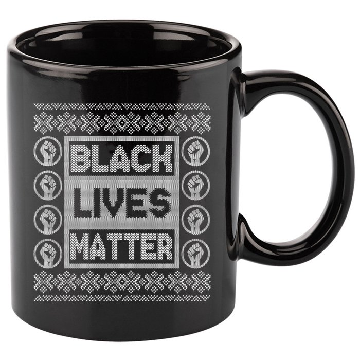 Black Lives Matter Ugly Christmas Sweater 11oz C Handle Ceramic Mug