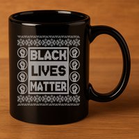 Black Lives Matter Ugly Christmas Sweater 11oz C Handle Ceramic Mug