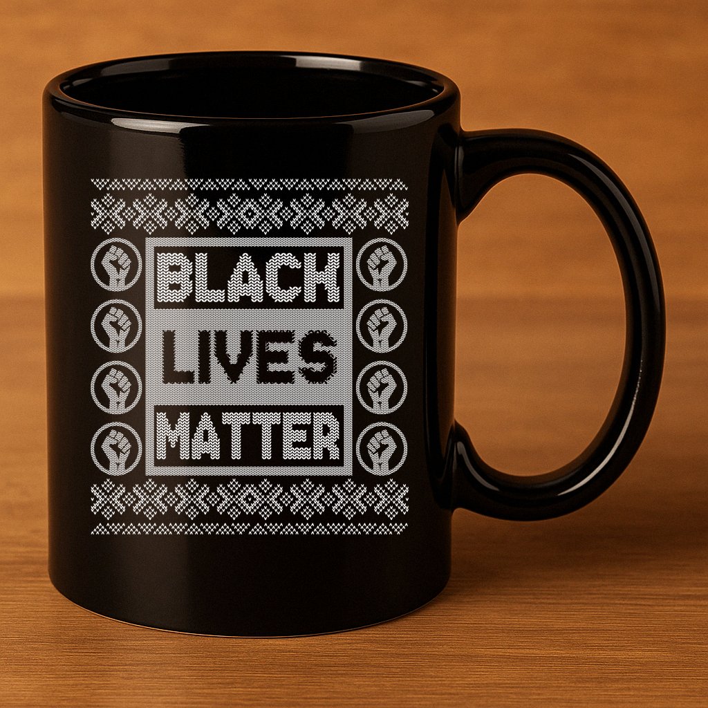 Black Lives Matter Ugly Christmas Sweater 11oz C Handle Ceramic Mug