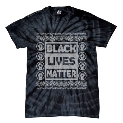 Black Lives Matter Ugly Christmas Sweater Tie-Dye T-Shirt