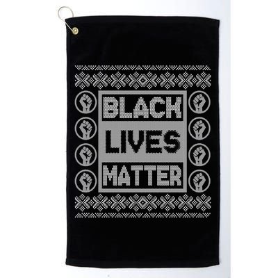 Black Lives Matter Ugly Christmas Sweater Golf Towel