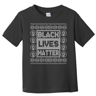 Black Lives Matter Ugly Christmas Sweater Toddler T-Shirt