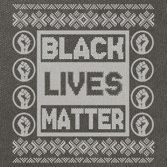 Black Lives Matter Ugly Christmas Sweater Cotton Canvas Backpack
