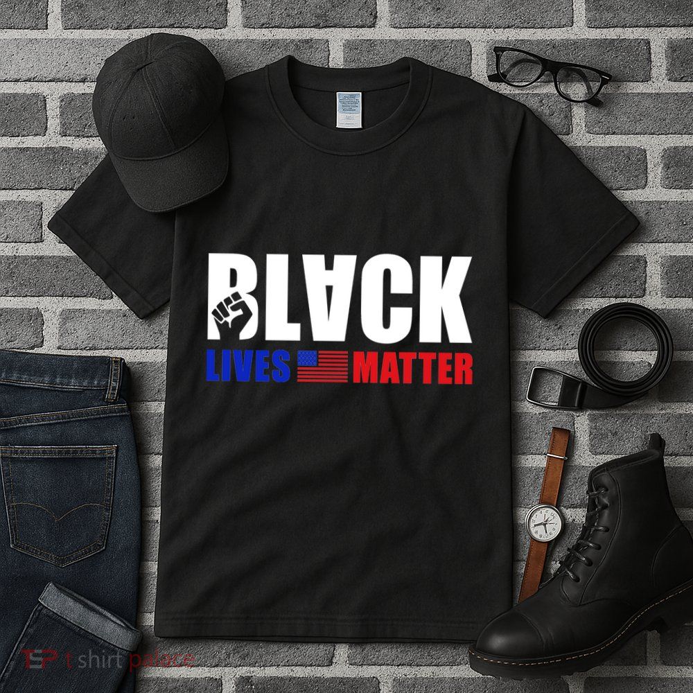 Black Lives Matter US Flag Tall T-Shirt