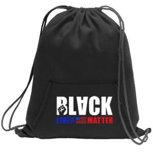 Black Lives Matter US Flag Sweatshirt Cinch Pack Bag