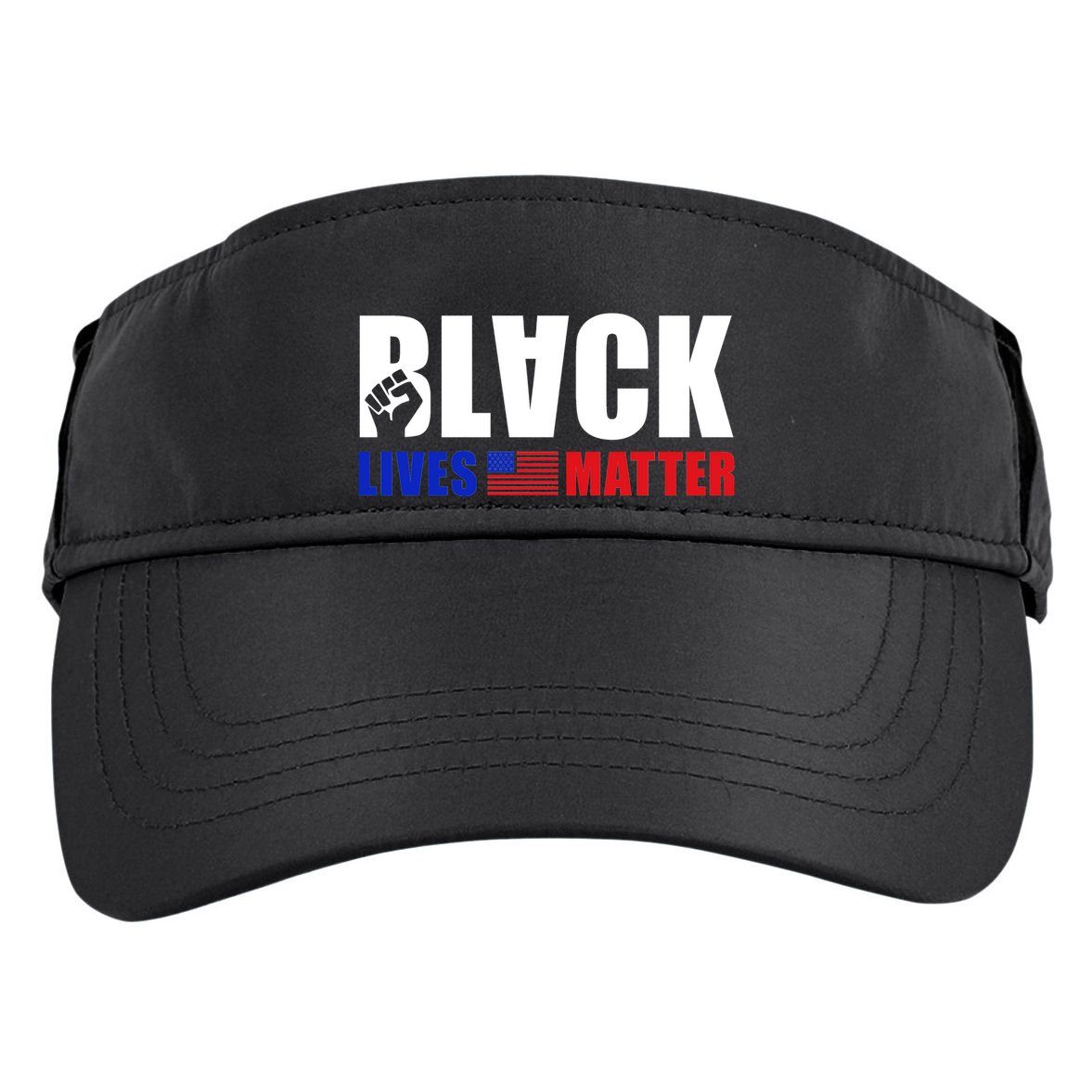Black Lives Matter US Flag Adult Drive Performance Visor