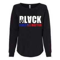 Black Lives Matter US Flag Womens California Wash Sweatshirt