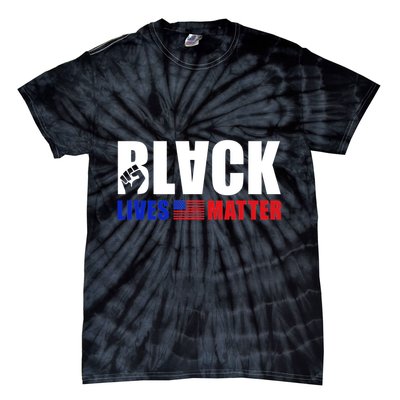 Black Lives Matter US Flag Tie-Dye T-Shirt