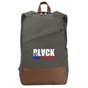 Black Lives Matter US Flag Cotton Canvas Backpack