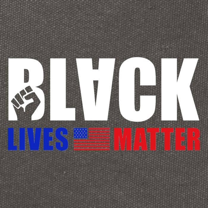 Black Lives Matter US Flag Cotton Canvas Backpack