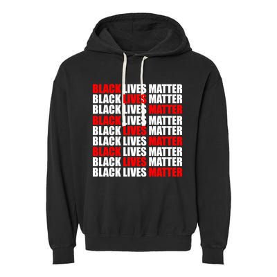 Black Lives Matter Word Mash-Up Design Garment-Dyed Fleece Hoodie