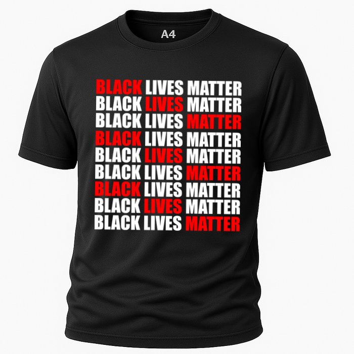 Black Lives Matter Word Mash-Up Design Cooling Performance Crew T-Shirt