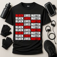 Black Lives Matter Word Mash-Up Design Cooling Performance Crew T-Shirt