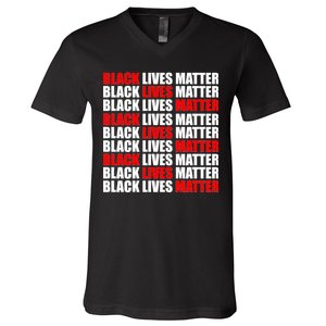 Black Lives Matter Word Mash-Up Design V-Neck T-Shirt