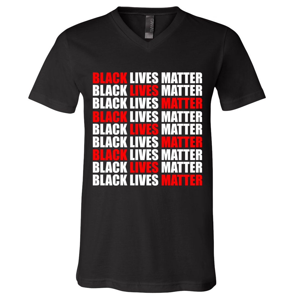 Black Lives Matter Word Mash-Up Design V-Neck T-Shirt