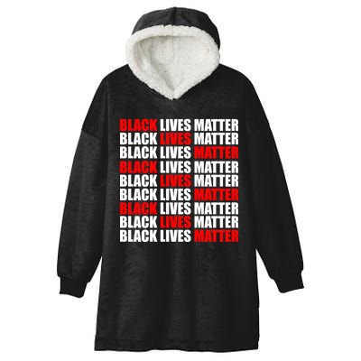 Black Lives Matter Word Mash-Up Design Hooded Wearable Blanket