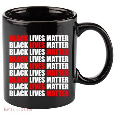 Black Lives Matter Word Mash-Up Design 11oz C Handle Ceramic Mug
