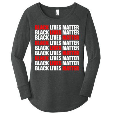 Black Lives Matter Word Mash-Up Design Women's Perfect Tri Tunic Long Sleeve Shirt