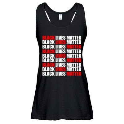 Black Lives Matter Word Mash-Up Design Ladies Essential Flowy Tank