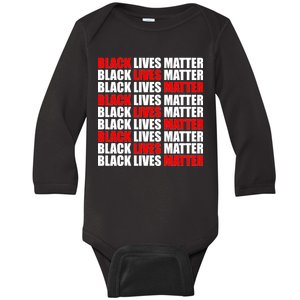 Black Lives Matter Word Mash-Up Design Baby Long Sleeve Bodysuit