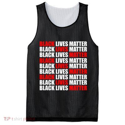 Black Lives Matter Word Mash-Up Design Mesh Reversible Basketball Jersey Tank