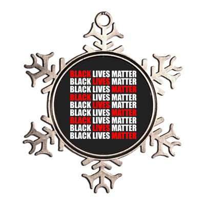 Black Lives Matter Word Mash-Up Design Metallic Star Ornament