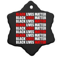 Black Lives Matter Word Mash-Up Design Ceramic Star Ornament