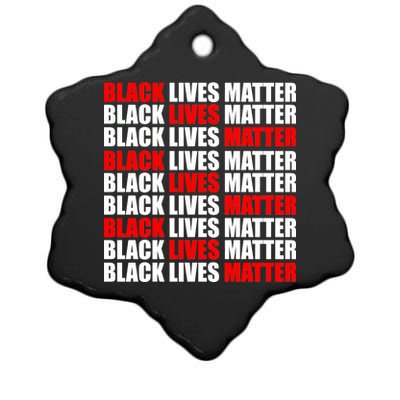 Black Lives Matter Word Mash-Up Design Ceramic Star Ornament