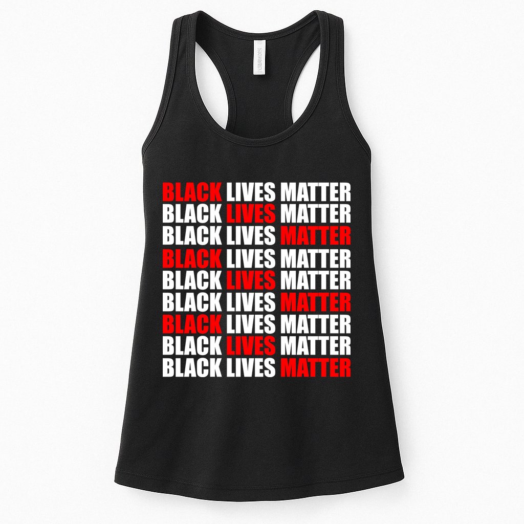 Black Lives Matter Word Mash-Up Design Womens Tank Top