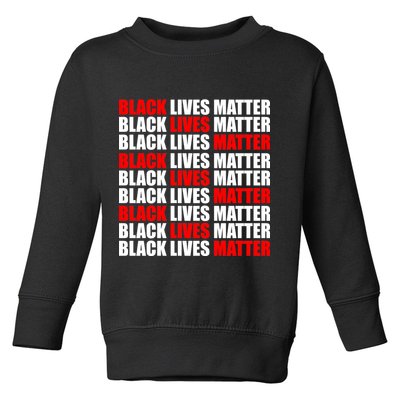 Black Lives Matter Word Mash-Up Design Toddler Sweatshirt