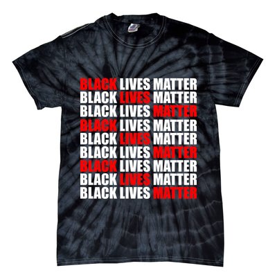 Black Lives Matter Word Mash-Up Design Tie-Dye T-Shirt
