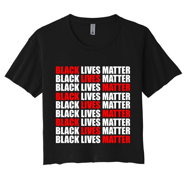 Black Lives Matter Word Mash-Up Design Crop Top